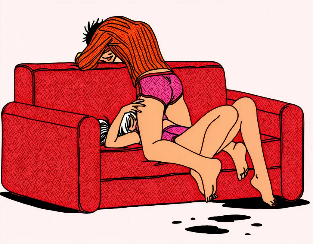 Illustration of the deep impact sex position
