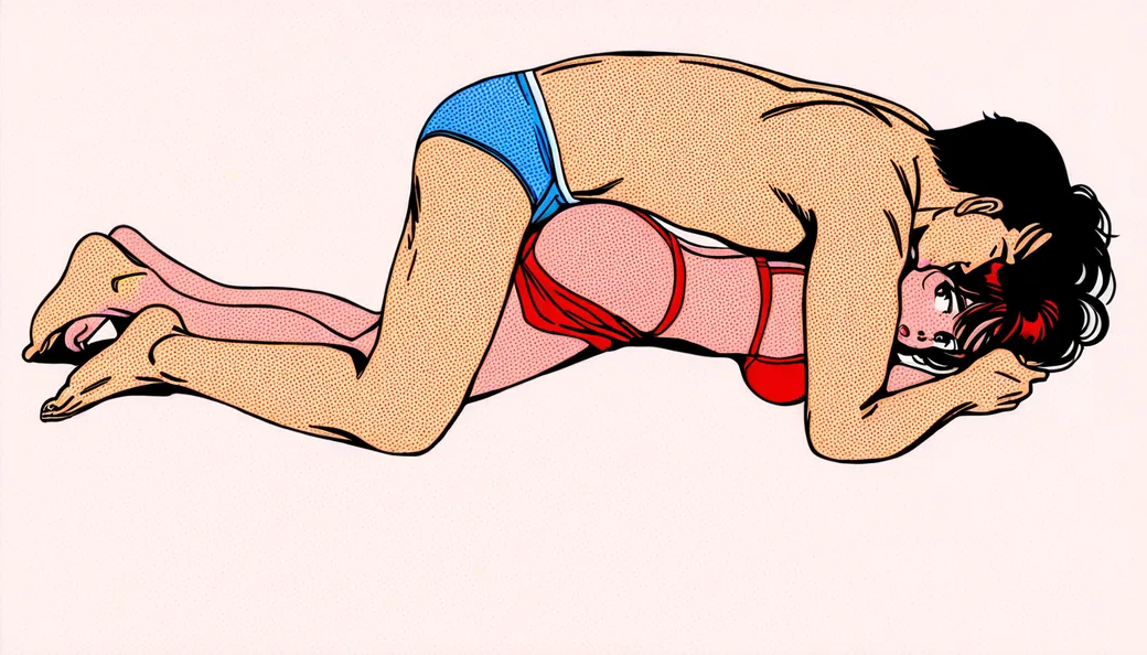 Illustration of the flatiron sex position