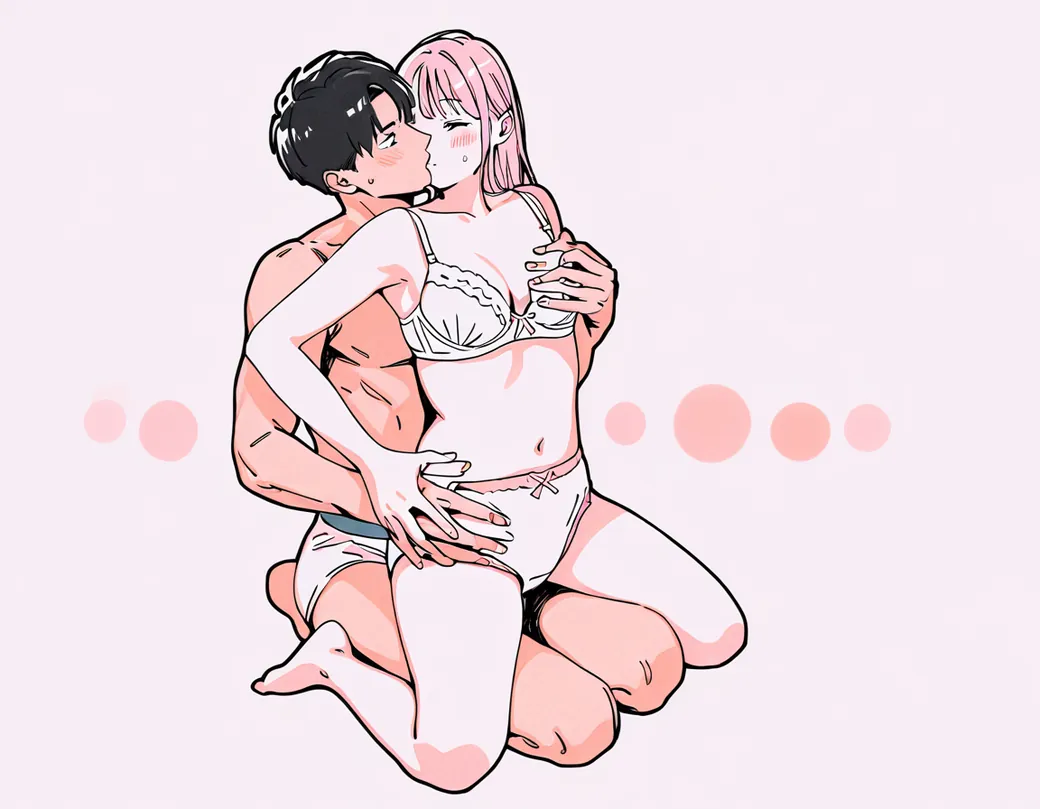 Illustration of the lap dance sex position