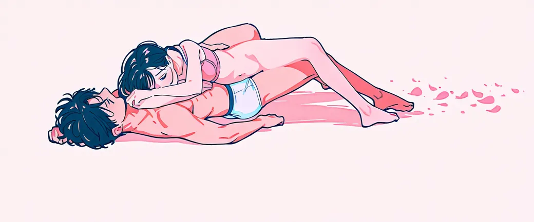 Illustration of the pearly gates sex position